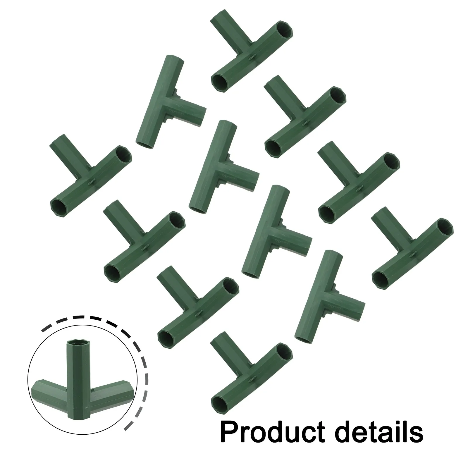 Conveniently Packaged Set of Pipe Connectors (12 pcs) for DIY Projects Including Gardening Frameworks at a Size of 16mm