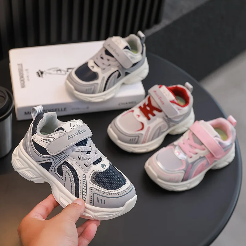 

2025 Spring Autumn New Boys Kids Sport Shoes Girl Baby Toddler Mesh Breathable Casual Running Shoes Soft Soled Children Sneakers