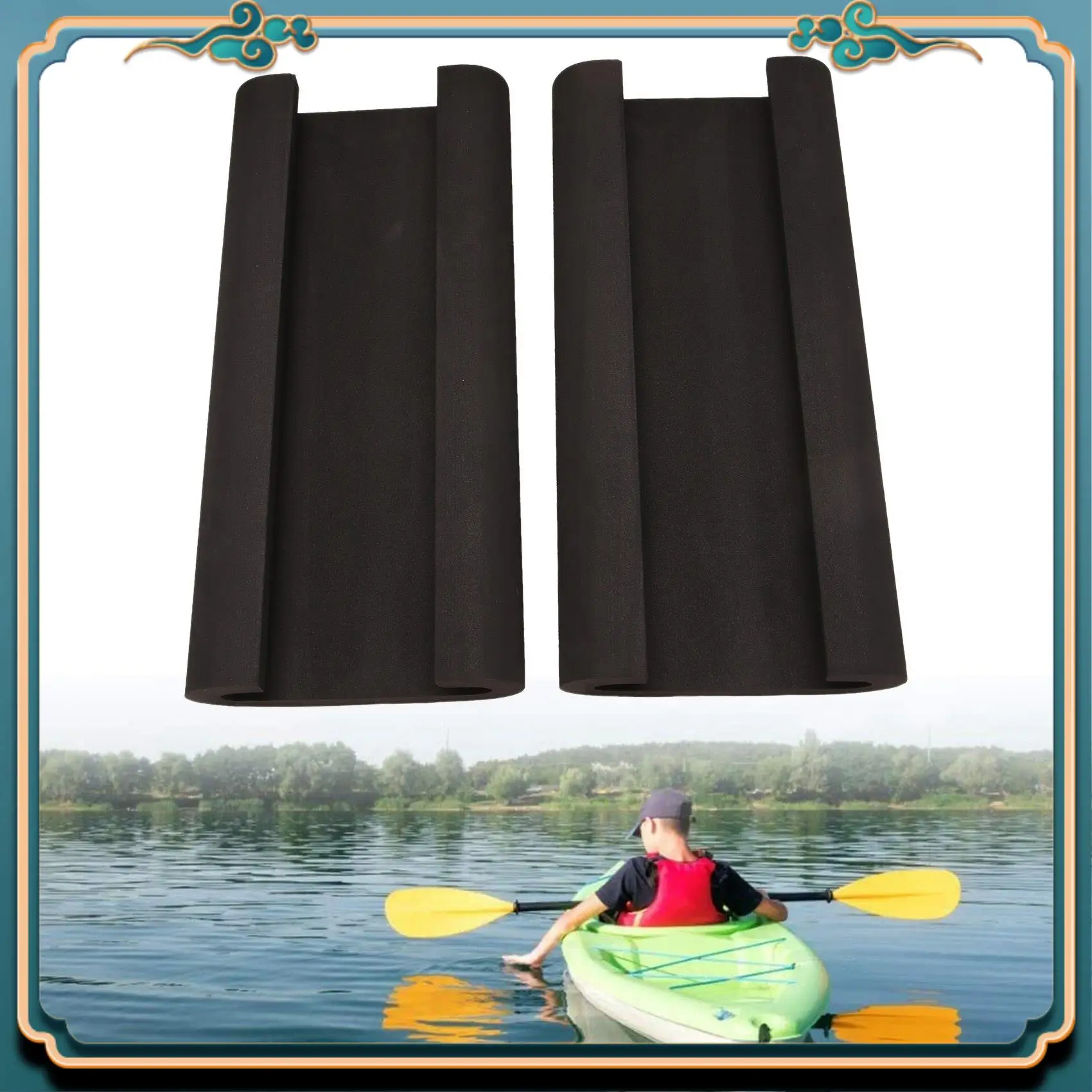 

Latest 2Pcs EVA Dragon Boat Cushion Non-Slip Shock Absorption Dragon Boat Seat Boat Race Training Seat Kayak Accessories