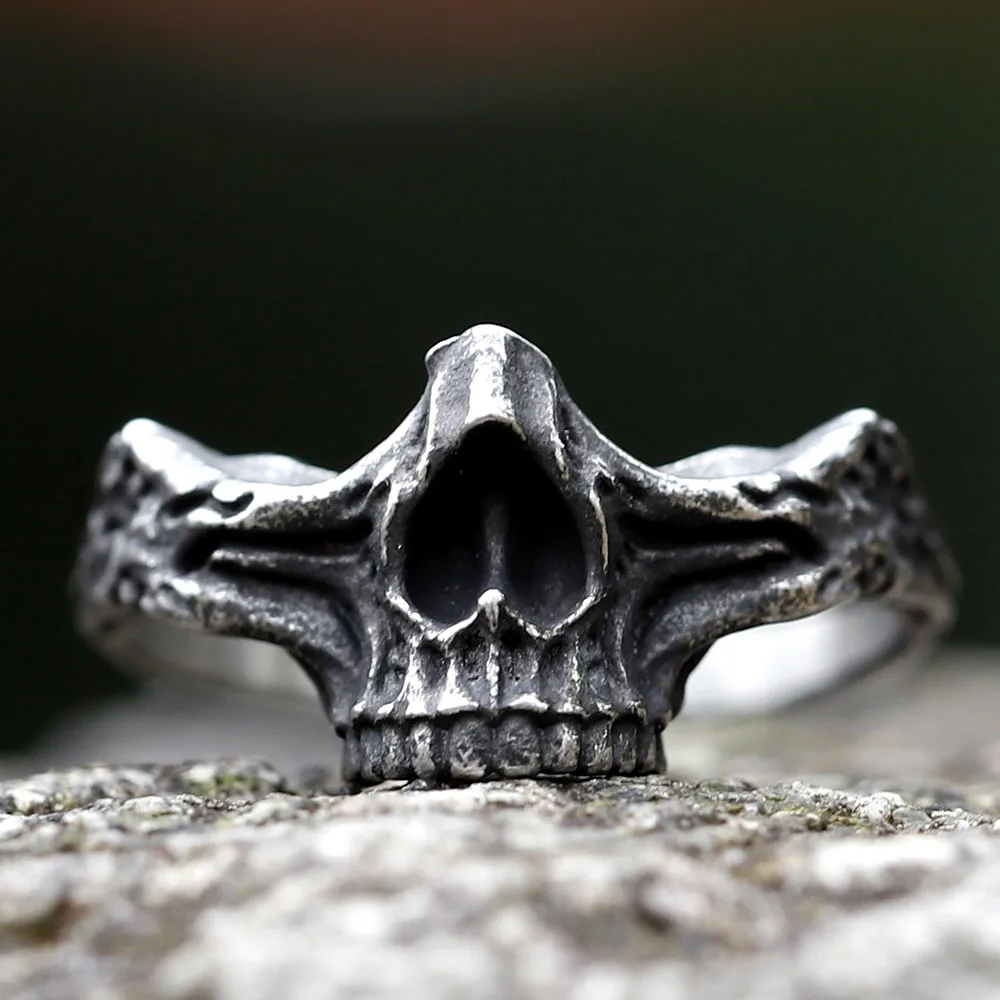 Vintage Gothic Stahl Schädel Ringe Mann Punk Rock Skelett Männer Ring männlich Punk Rock Party Schmuck Zubehör versand kostenfrei