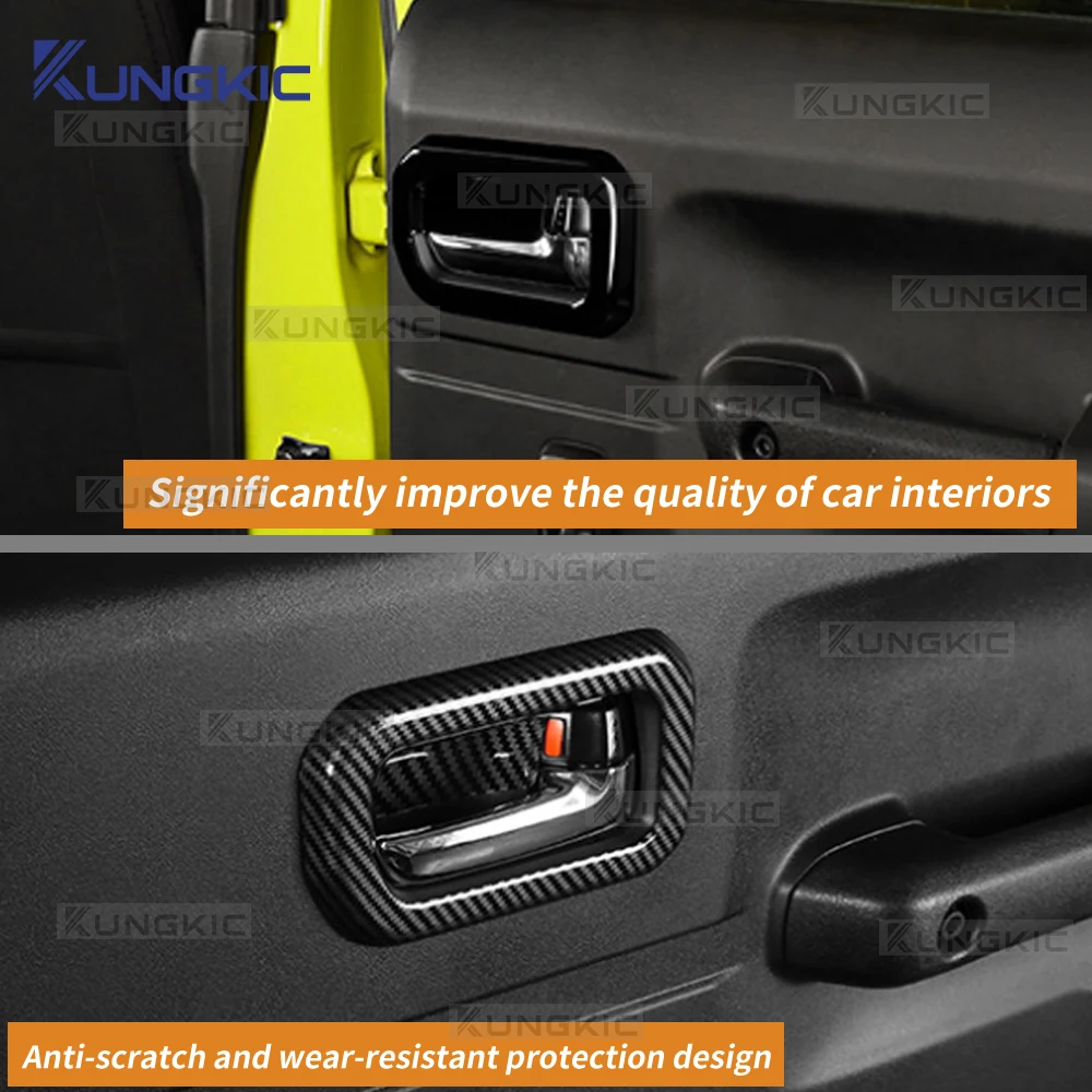 غطاء مقبض الباب الداخلي للسيارة لسوزوكي جيمي 3/5-Doors Nomade 2018-2025 واقي إطار المقبض الداخلي ملحقات داخلية #6