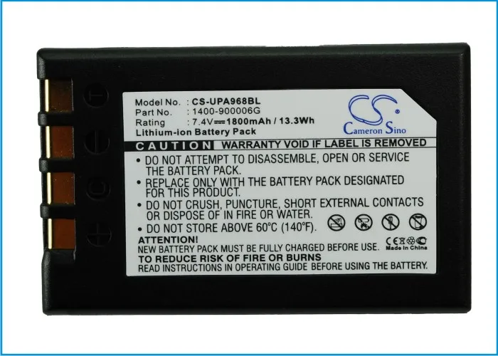 Barcode Scanner Battery For Unitech  PA968II, 1400-900006G