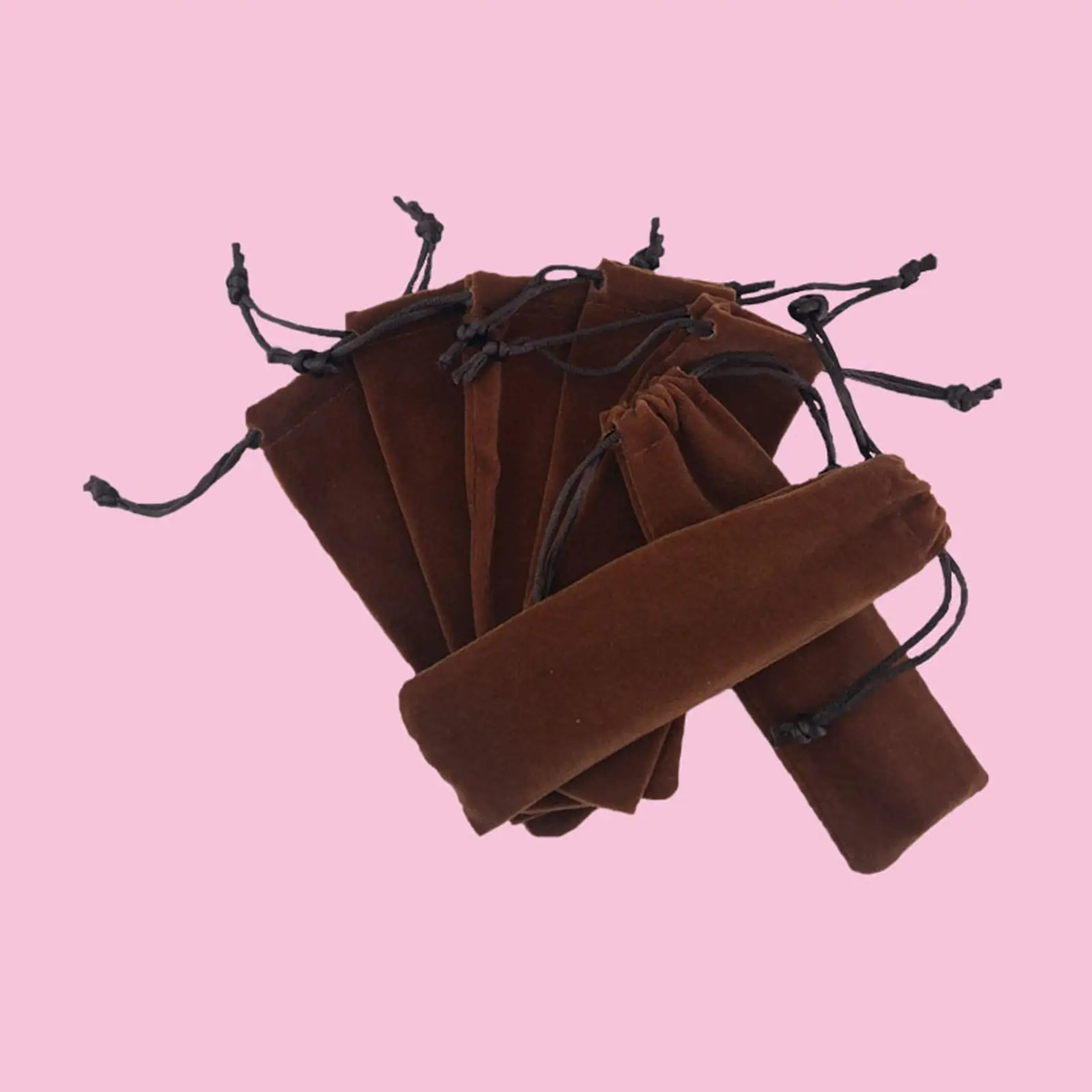 

Soft Velvet Pen Pouch Flannelette Pencil Case Drawstring Holder Protective Portable for School Supplies