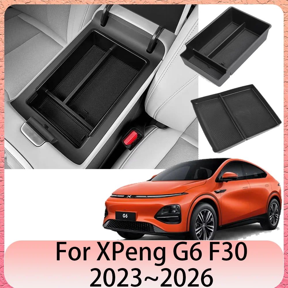 

Для XPeng G6 F30 2023 ~ 2026 2024 2025 автомобильный подлокотник ящик для хранения центральное управление нижний ящик для хранения аксессуары для интерьера
