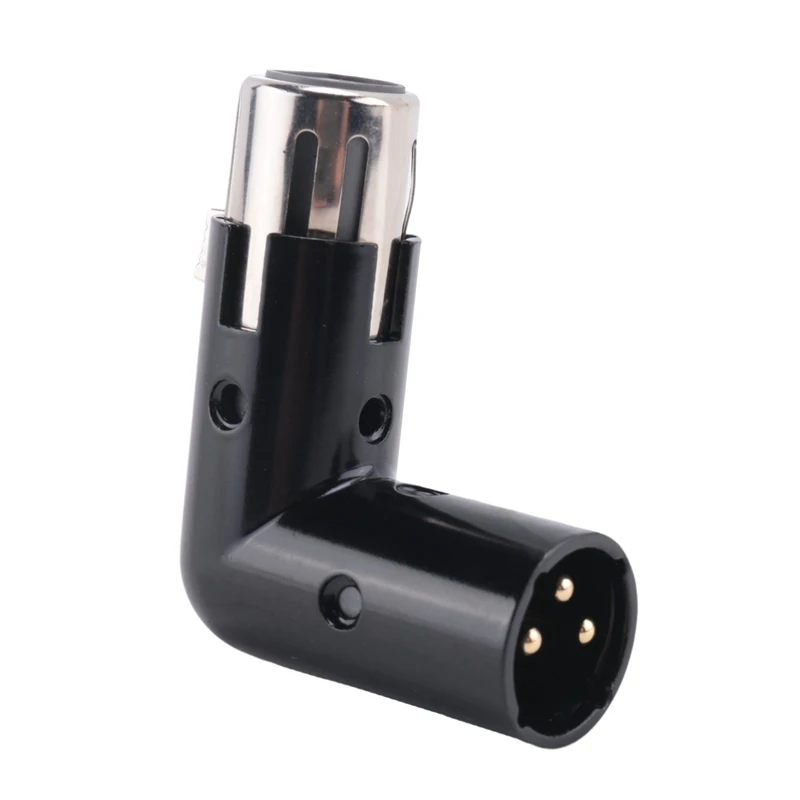 Adaptateur d'angle XLR rotatif Smart-2Pcs, double connecteur mâle et femelle en forme de L, adaptateur métallique avec 4 Positions d'angle réglables
