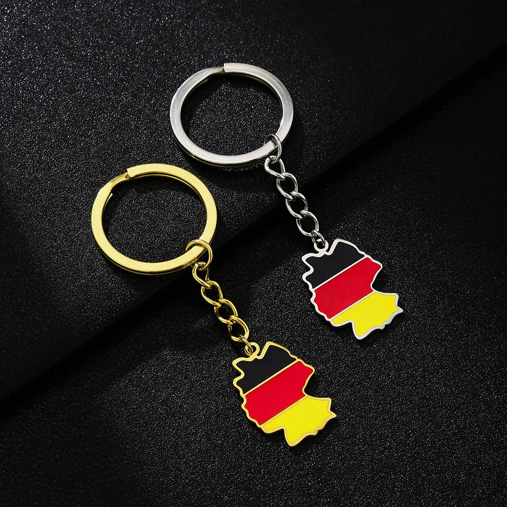 berlin keychain German Flag And Germany Map Pattern Black Color Dome Classic Keychains Men Women Keyring Jewelry Gifts