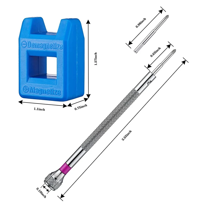 HOT SALE Micro-Precision Jewelry Screwdriver 0.6-1.6Mm 8PCS Watch Screwdriver Set With 8 Extra Replacement Blades