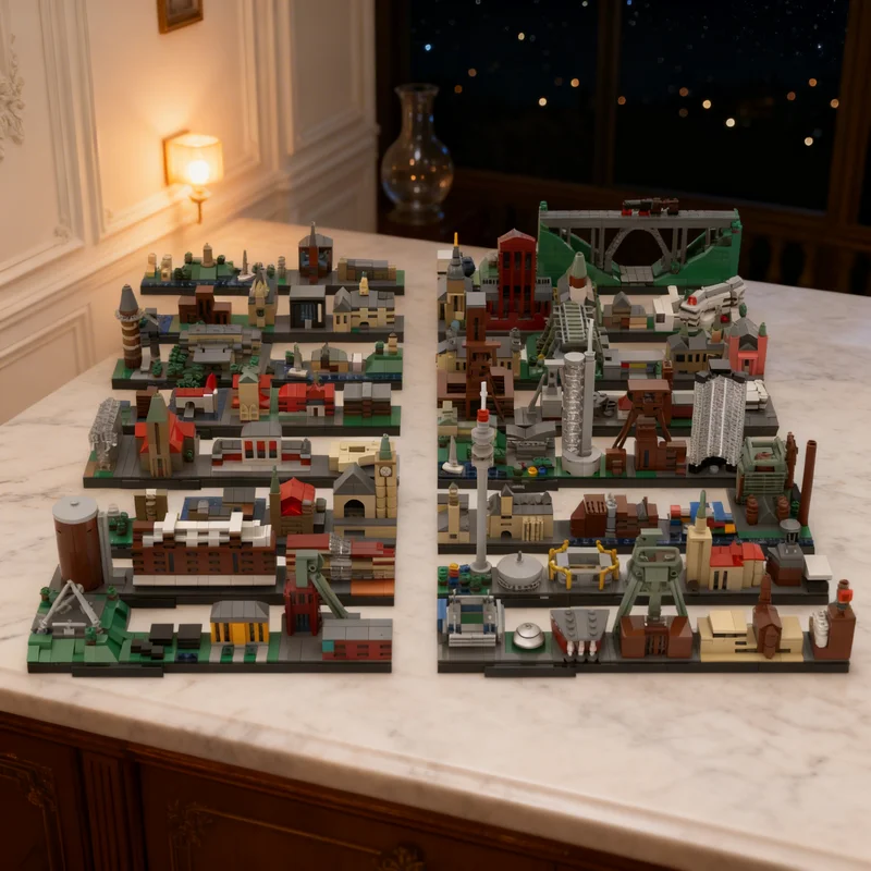 

Набор из 5108 деталей MOC: Архитектурные модели городских пейзажей Рургебита, конструктор, креативный подарок, коллекционный декор, премиум-класс для детей