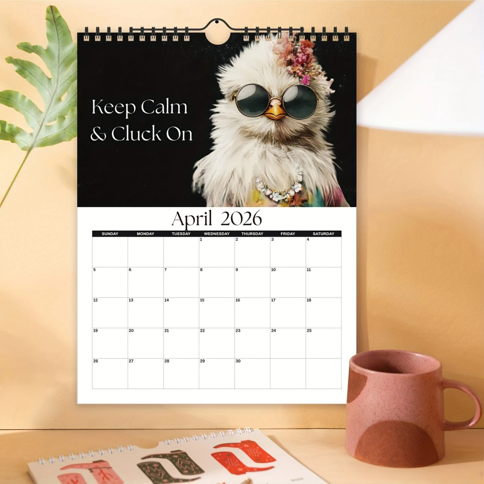 

2026 New Funny Chicken Wall Calendar Funny Chicken Exquisite Illustrations Calendar Interesting Decorative Calendar