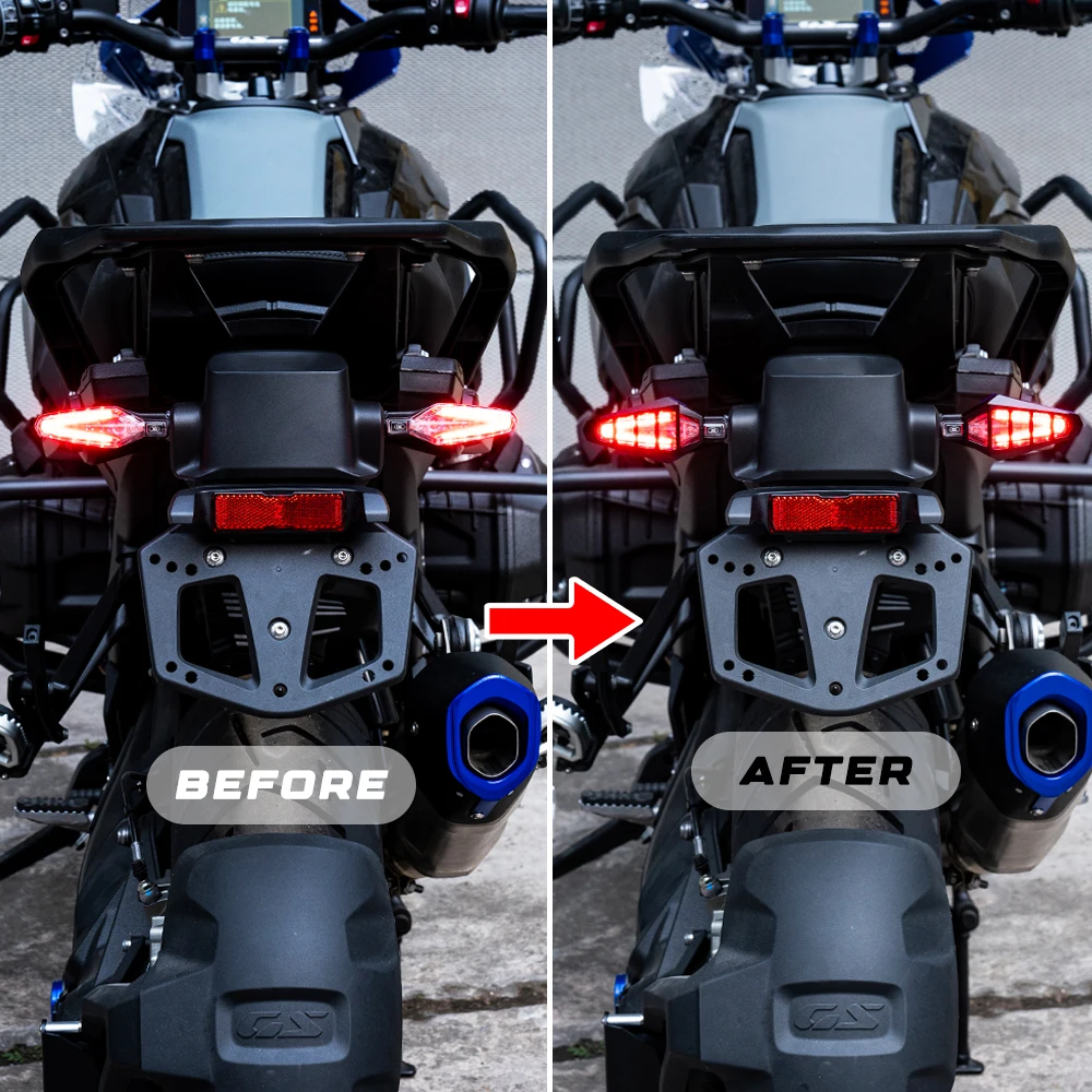 ل BMW R1300GS R 1300 GS R 1300GS مغامرة ADV GS1300 2024 2025 دراجة نارية الألومنيوم الخلفية بدوره مصباح إشارة حماية الحرس #2