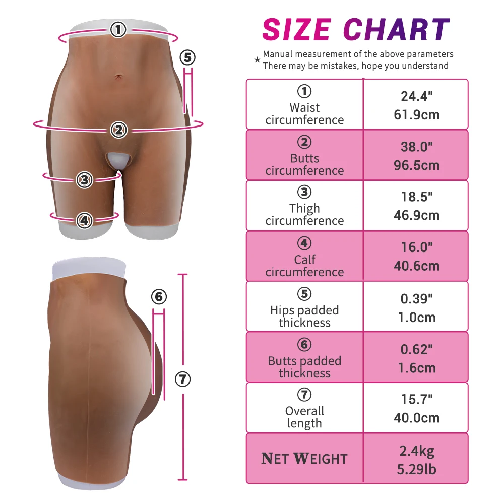 Female 1.6cm Butt Padded Silicone Fack Buttocks Enhancement Panties 1cm Hips Padding Sexy Booty Lifting Shapewear for Women