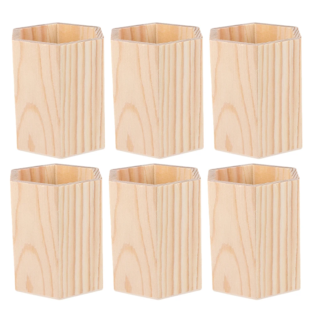 

Solid Wood Desk Pen Holder Organizer Office Supply Classroom Organization for Makeup Brushes Pencil