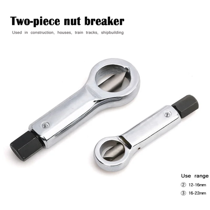 

ABUP-2-Piece Wrench Set Nut Breaker Nut Breaker Sliding Tooth Nut Splitting Separator