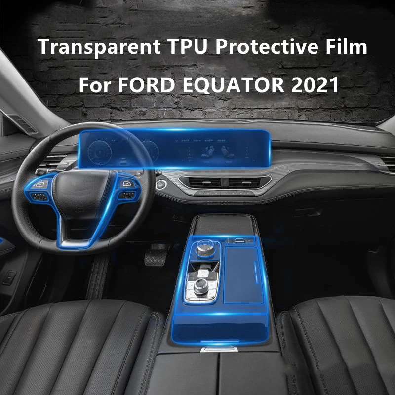 

For FORD EQUATOR 2021 Car Interior Center Console Transparent TPU Protective Film Anti-scratch Repair Film Accessories Refit