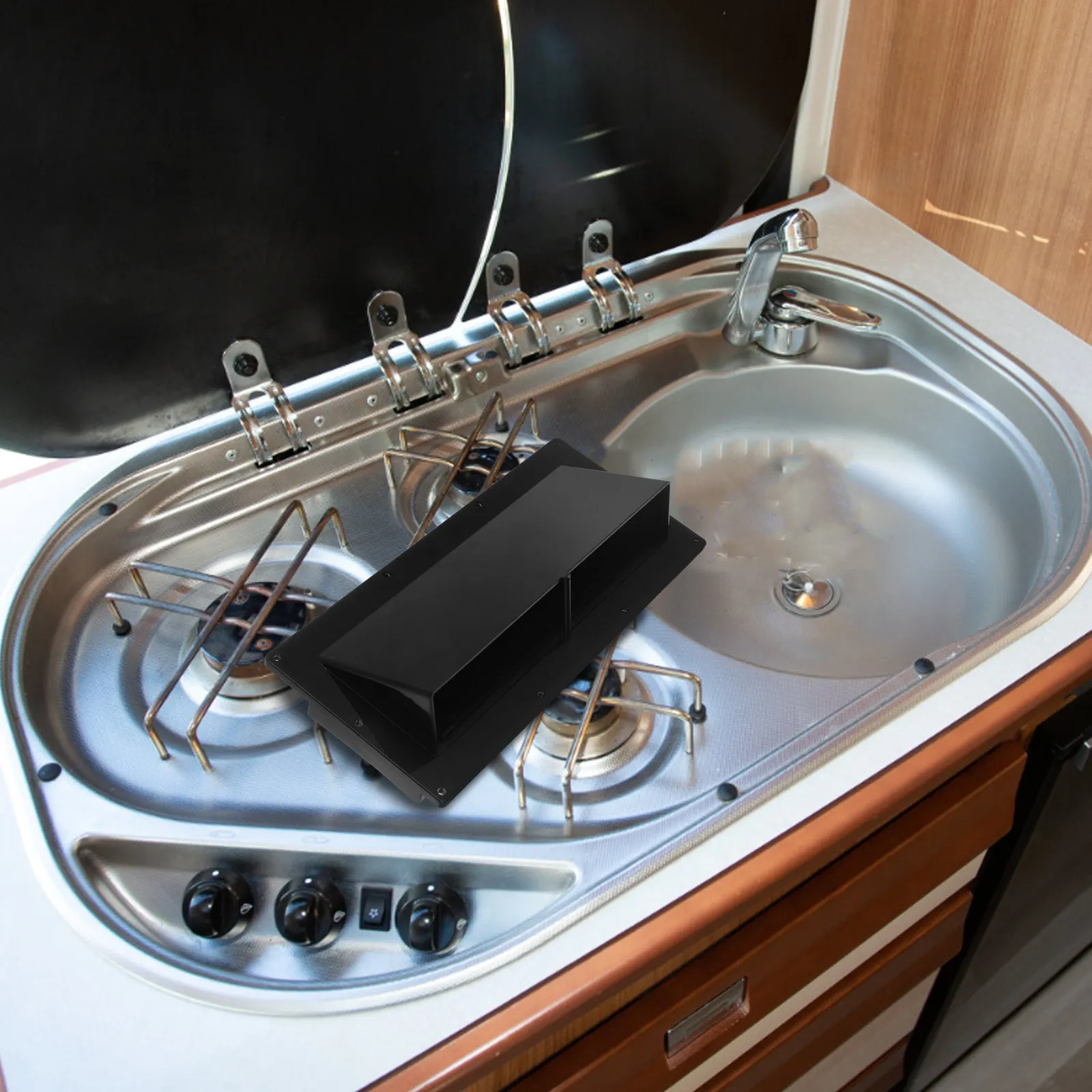 

Rv Range Hood Cover Abs Efficient Smoke Extraction For Trailer Multi-Scene Use Exhaust Ventilation Solution