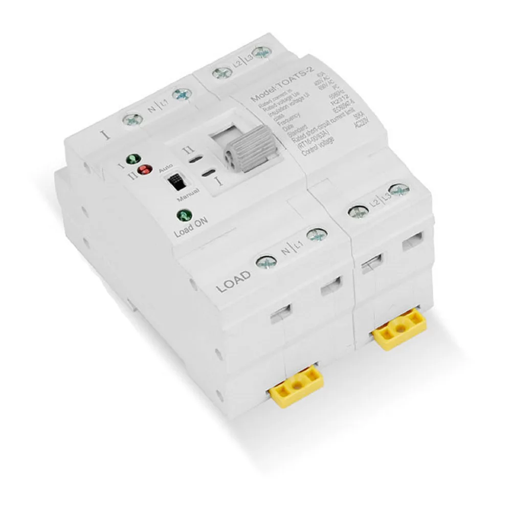 

Gray Din Rail Mount Transfer Switch Rated Short-circuit 50kA Mechanical Life 8000 Cycles For Household Distribution Box
