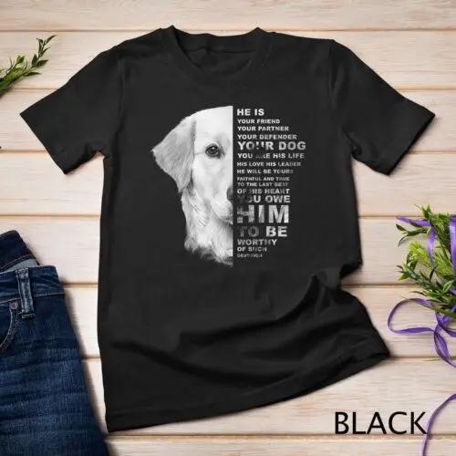 He Is Your Friend Your Partner Your Dog Golden Retriever Premium Unisex T-shirt