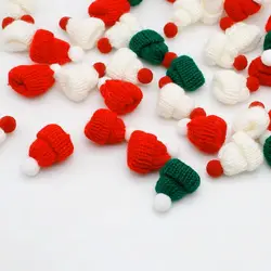 5pcs/set Mini Knitted Christmas Hat Multiple Styles To Choose From Suitable For Mini Toy Dolls Wear DIY Decorative Christmas Hat