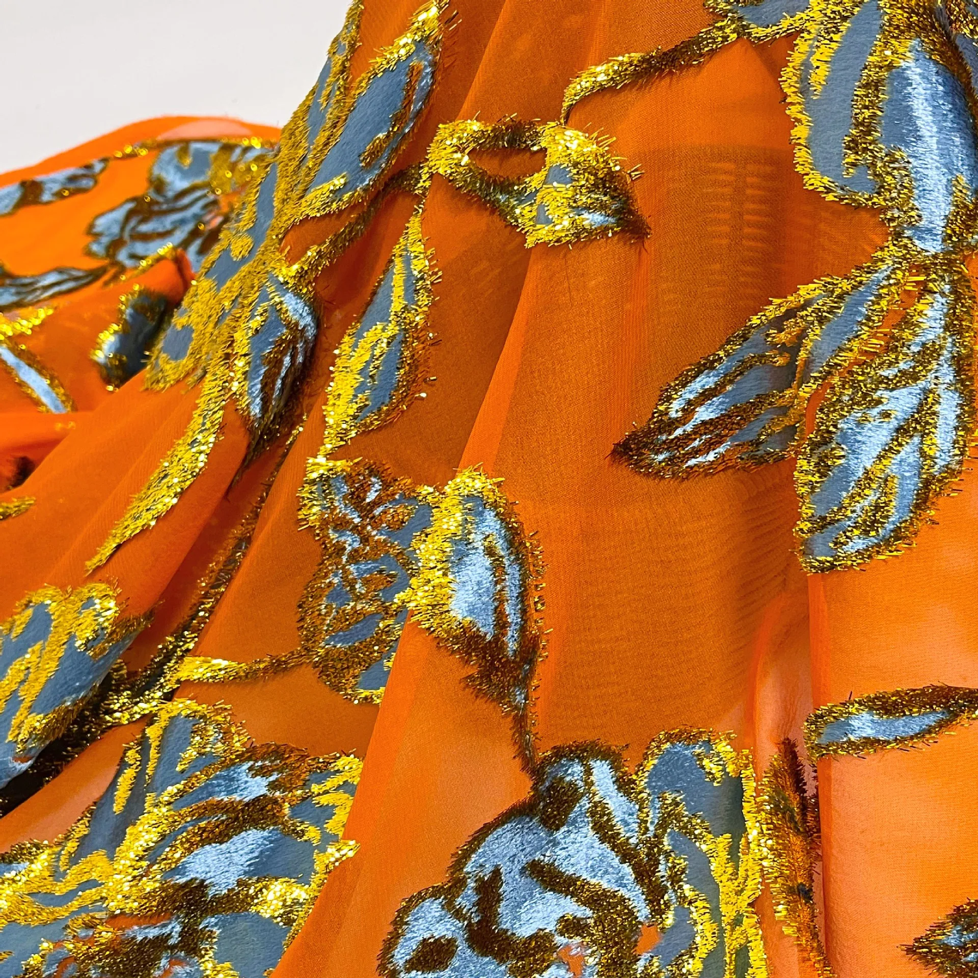 

Woven Velvet Brocade Jacquard Sticky Fabric High-End Dress Cheongsam