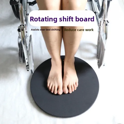 Imagen 1 del producto Tablero de transferencia de pacientes, plataforma giratoria de transferencia, cambio de dirección, movilidad, dispositivo de pie, 40cm de diámetro para personas mayores en movimiento