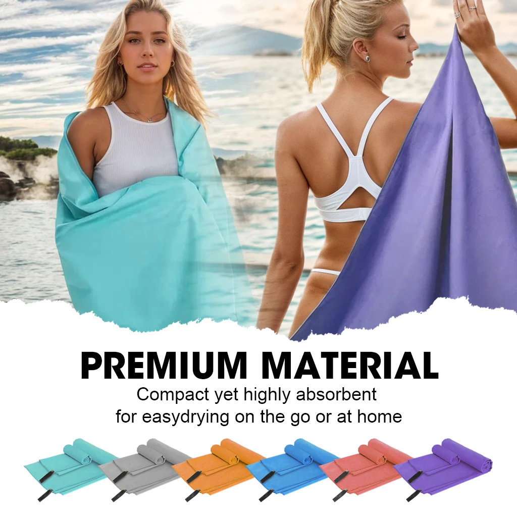 Microfiber Beach Towel, Super Absorbent, Quick Drying, Ultra Soft, Compact Gym Sports Towel