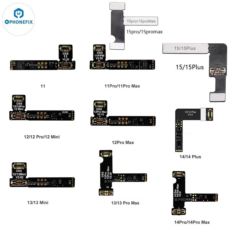 OSS W12 Pro Battery Repair Programmer Tag-on FPC Flex for iPhone 11-15 Battery Health Data Calibration Harge Cycle Count Reset