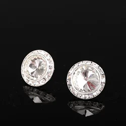 YCDZSWWL-pendientes de cristal con diamantes para mujer, aretes clásicos, elegantes, para boda, banquete, fiesta de baile