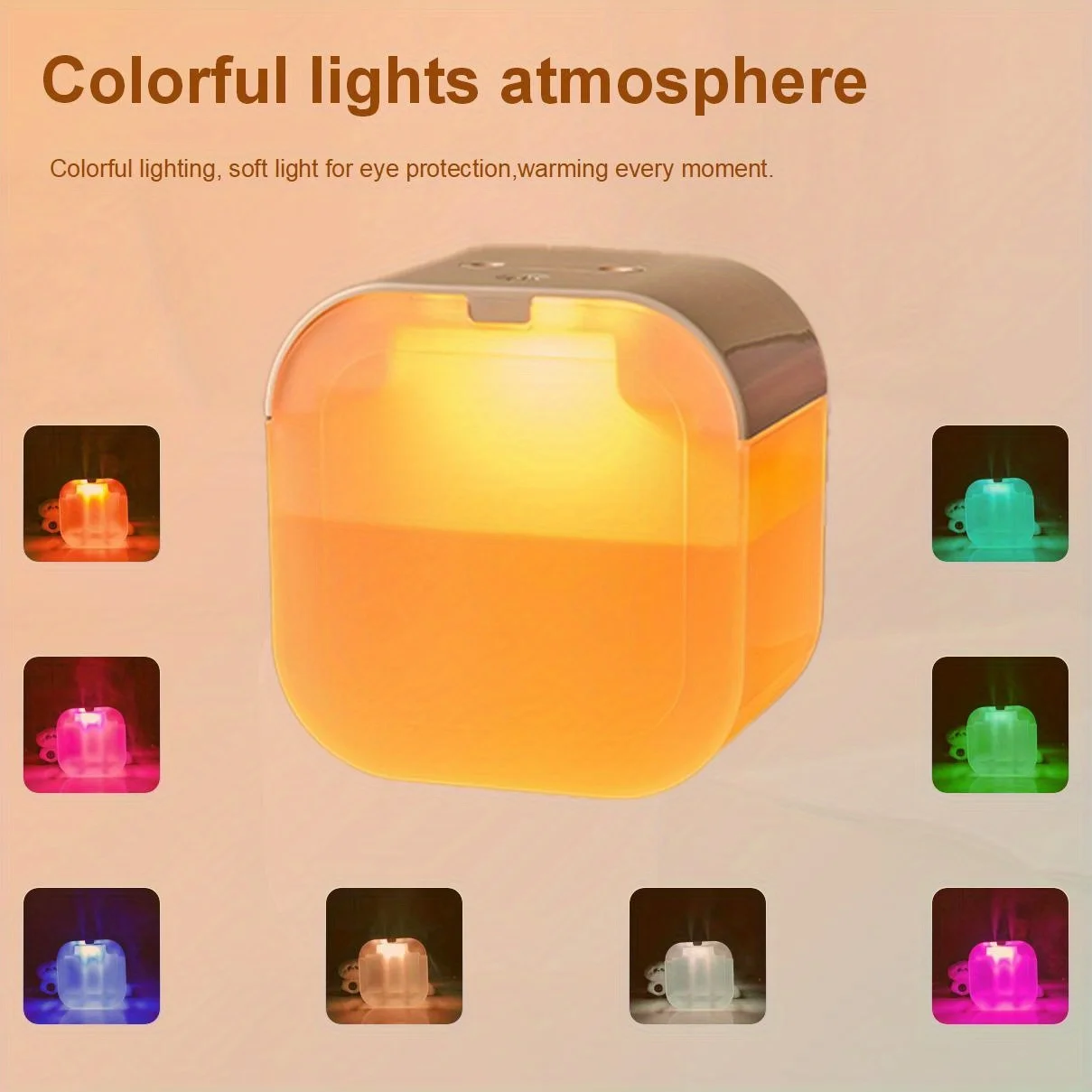 1L 컬러풀 램프 가습기 가정용 무소음 대용량 듀얼 스프레이 가습기 침실용 수분 기반 향기 가습기