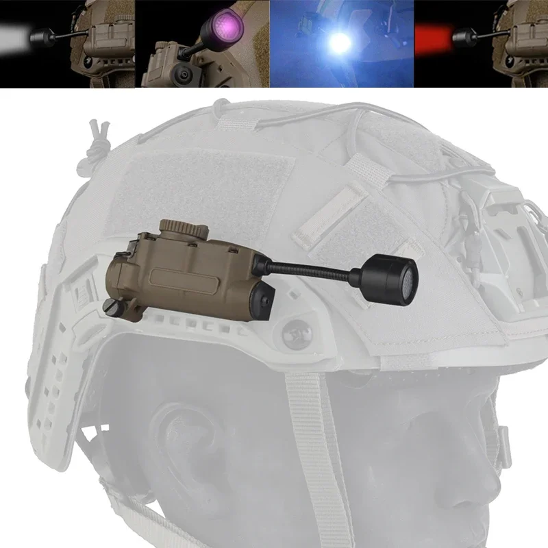 Tactical Helmet Light 3 Modes LED Flashlight Strobe Light Red/Green/Blue/White/IR Outdoor Hunting Cycling Helmets Headlamp