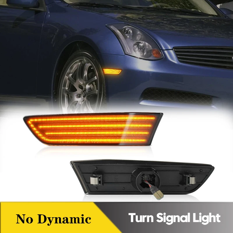 

2Pcs No Error For Infiniti G35 V35 2003-2007 Front Bumper LED Side Marler Lights Car Trun Signal Lamps Amber Car Accessories