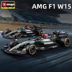 Bburago 1:43 Mercedes-AMG F1 Team W15 2024 #44 Hamilton #63 George Alloy Race Car Model Formula One Die Cast Supercar Model Toys