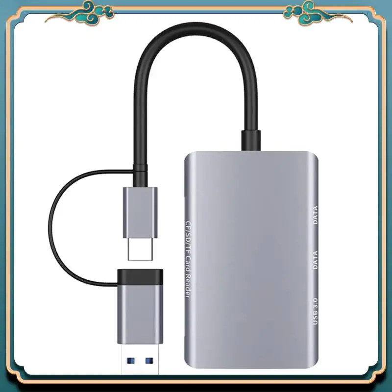 ABJG-6-In-1 CF/SD/TF Card Reader Memory Stick Pro Duo Adapter 5Gbps High-Speed Data Transfer For Computer/Android/Micro SD