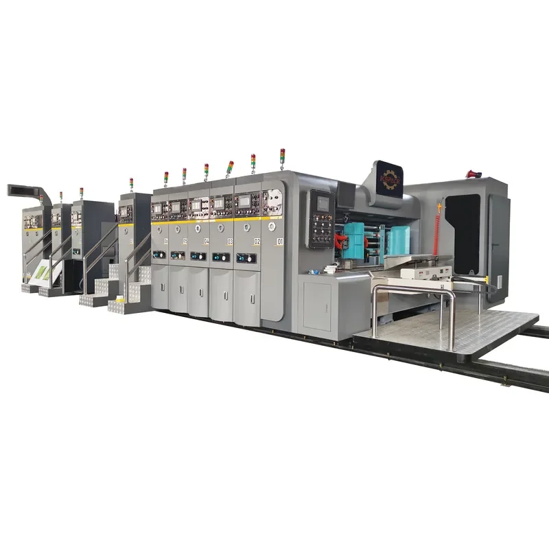 High Quality Make Cardboard Boxes Automatic Flexo 4 Color Printer Slotter and Die Cutter Corrugated Board Printing Machine