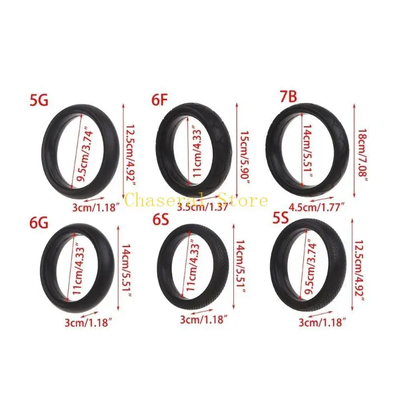 E7CE Cart Tire Tubeless Tyre Stroller Wheel Casing Outer Cover Trolley Wheel Spare