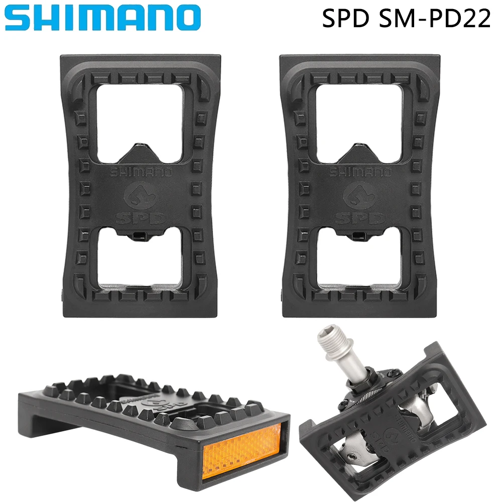 SHIMANO SPD SM-PD22 Cleat Flat MTB Bike Pedal Flat Adapter PD22 Clipless Mountain Bike Pedal for PD-M520 M540 M780 M980