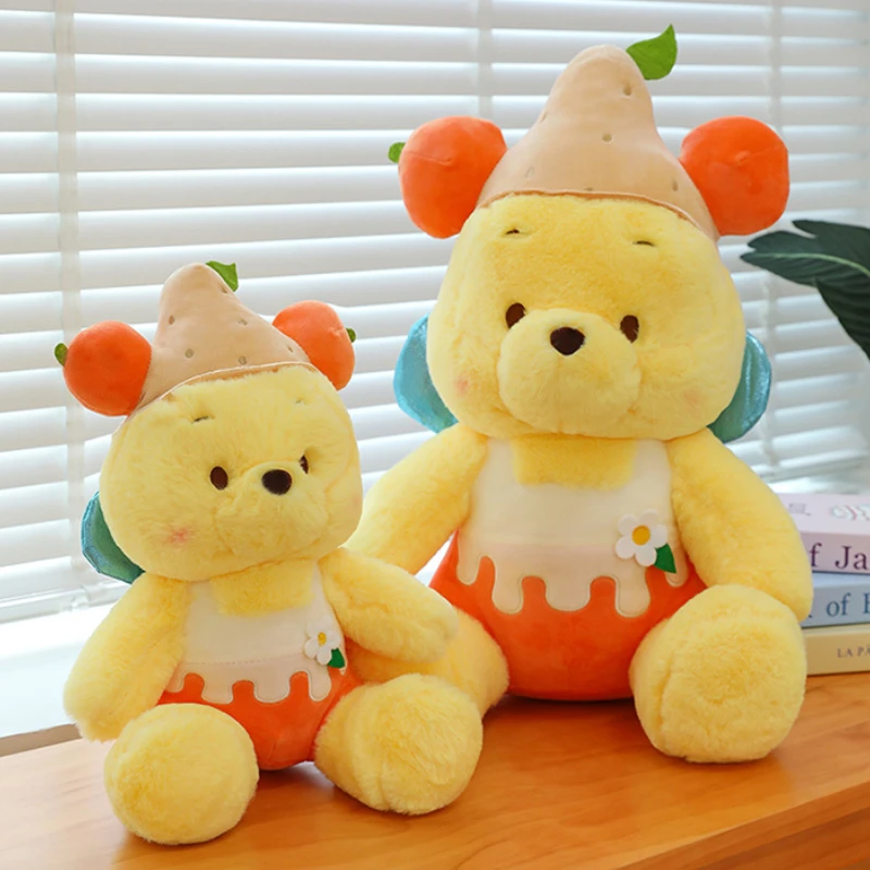 Brinquedos de pelúcia Disney Winnie The Pooh, bonecas fofas, anime animado, ursinho de pelúcia, presentes de aniversário e Natal infantis, 40 cm, 55cm