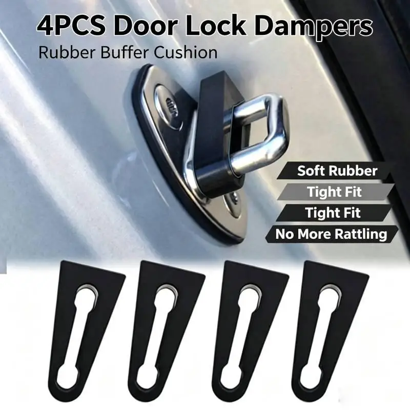 4Pcs Cost-effective Car Door Lock Shock Absorber Buffer Pads Silent Damping Anti-collision Seal for Auto Modification