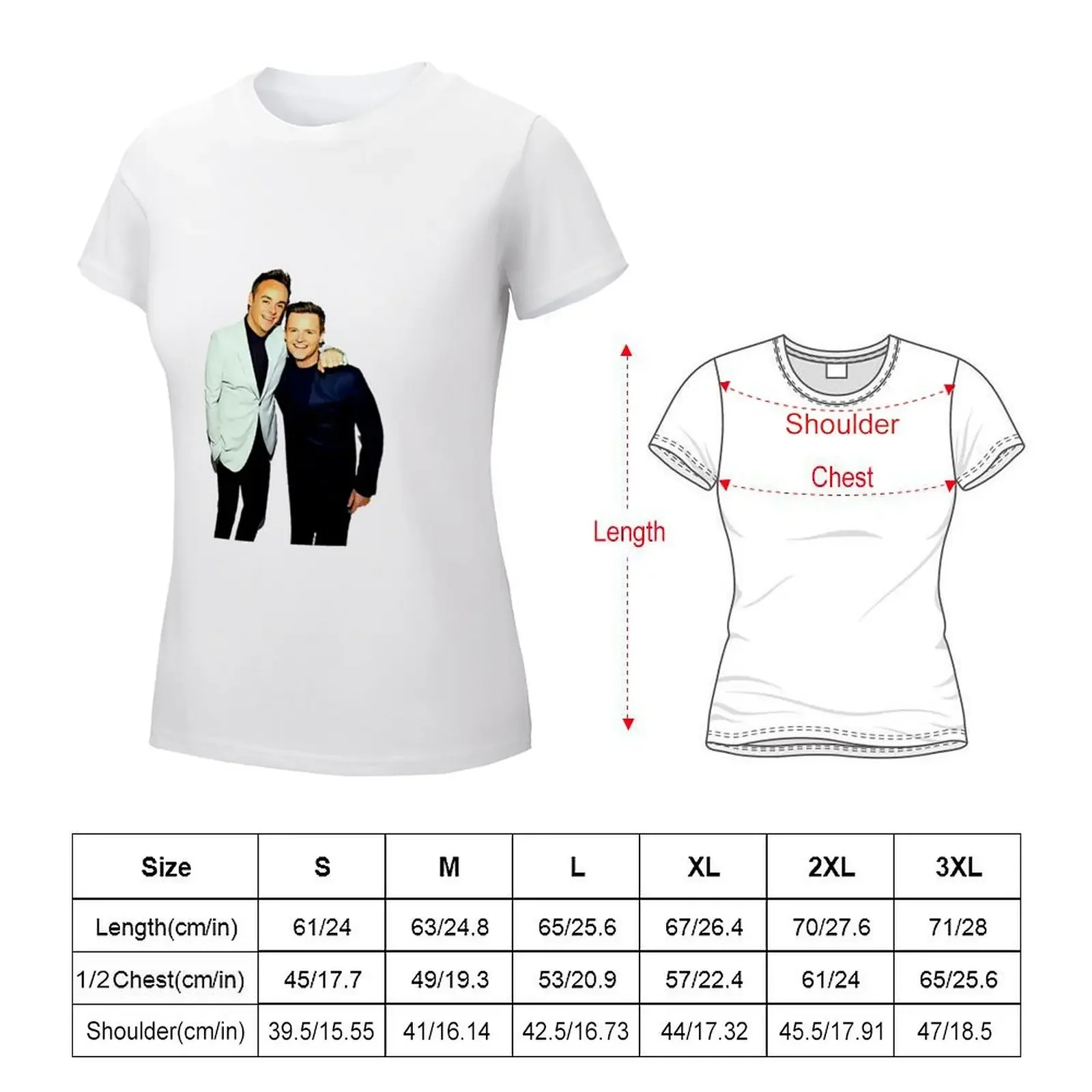 Ant and Dec [2] T-shirt oversized tops cotton t shirts Women