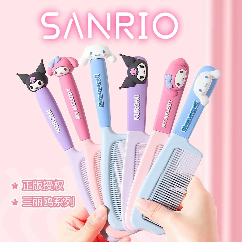 

Kawaii Sanrio Hair Comb Melody Kuromi Student Anti static Children's Portable Shun Hair Comb Environmentally Friendly Material