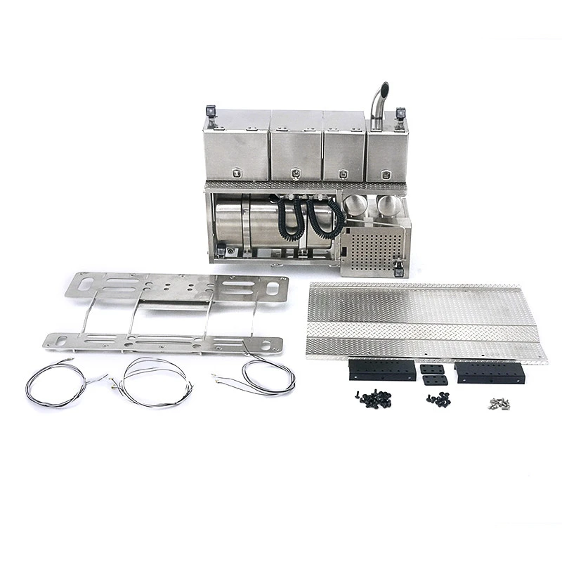 RC 1/14 Metall-Schwerlastträger für Tamiya Hydraulikbagger, Lader, Muldenkipper für SCANIA MAN VOLVO Anhänger Kipper DIY-Teil – Detail 6