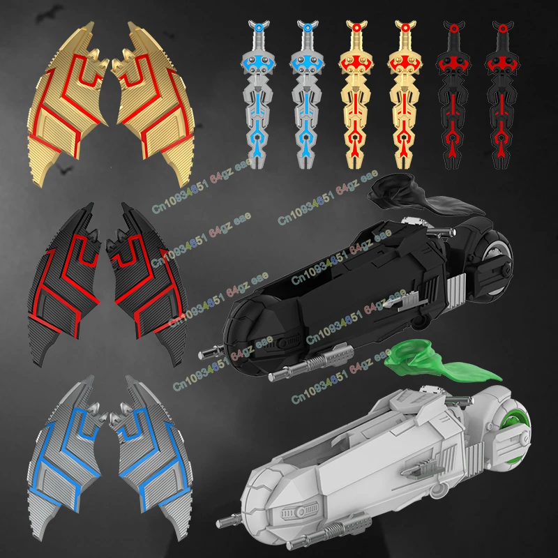 블랙 그린 오토바이 브릭 헬멧 액세서리 빌딩 블록 조립 액션 피규어 DIY 장난감 어린이 선물용