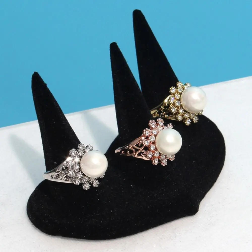 Simple Organizer Rings Display Holder Bracelet Velvet Jewelry Display Rack Storage Ornaments Ring Display Stand Women