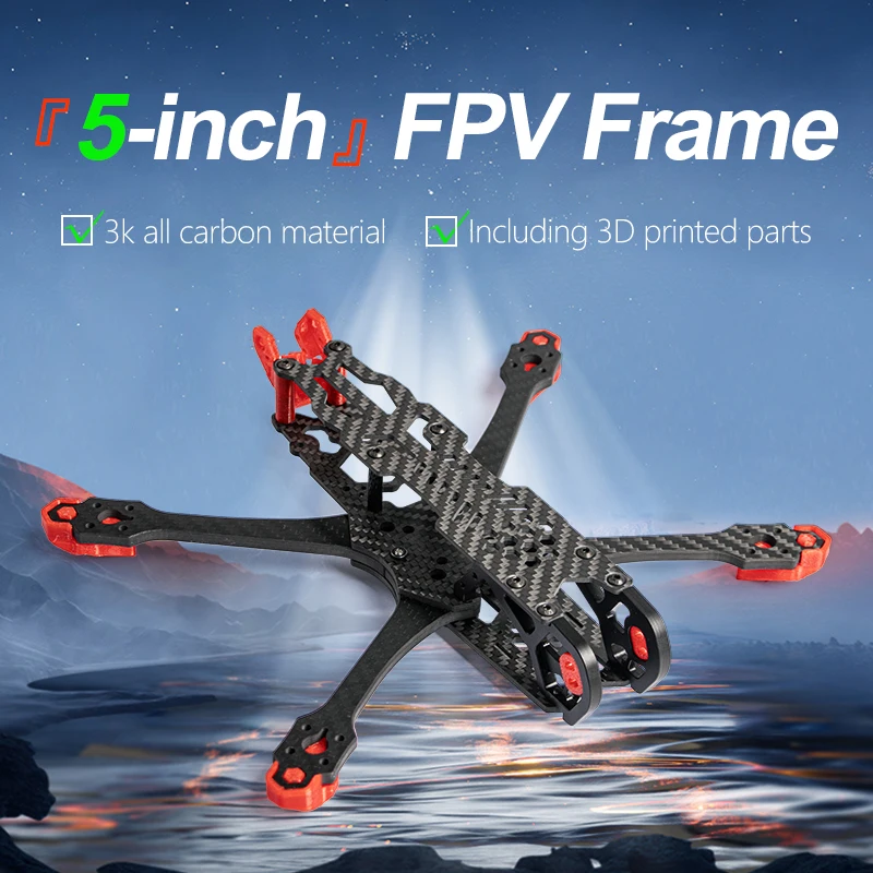 RC MARK5 5inch FPV Carbon Fiber Frame 225mm Wheelbase with 5mm Arm for FPV Freestyle Vista Analog Drones