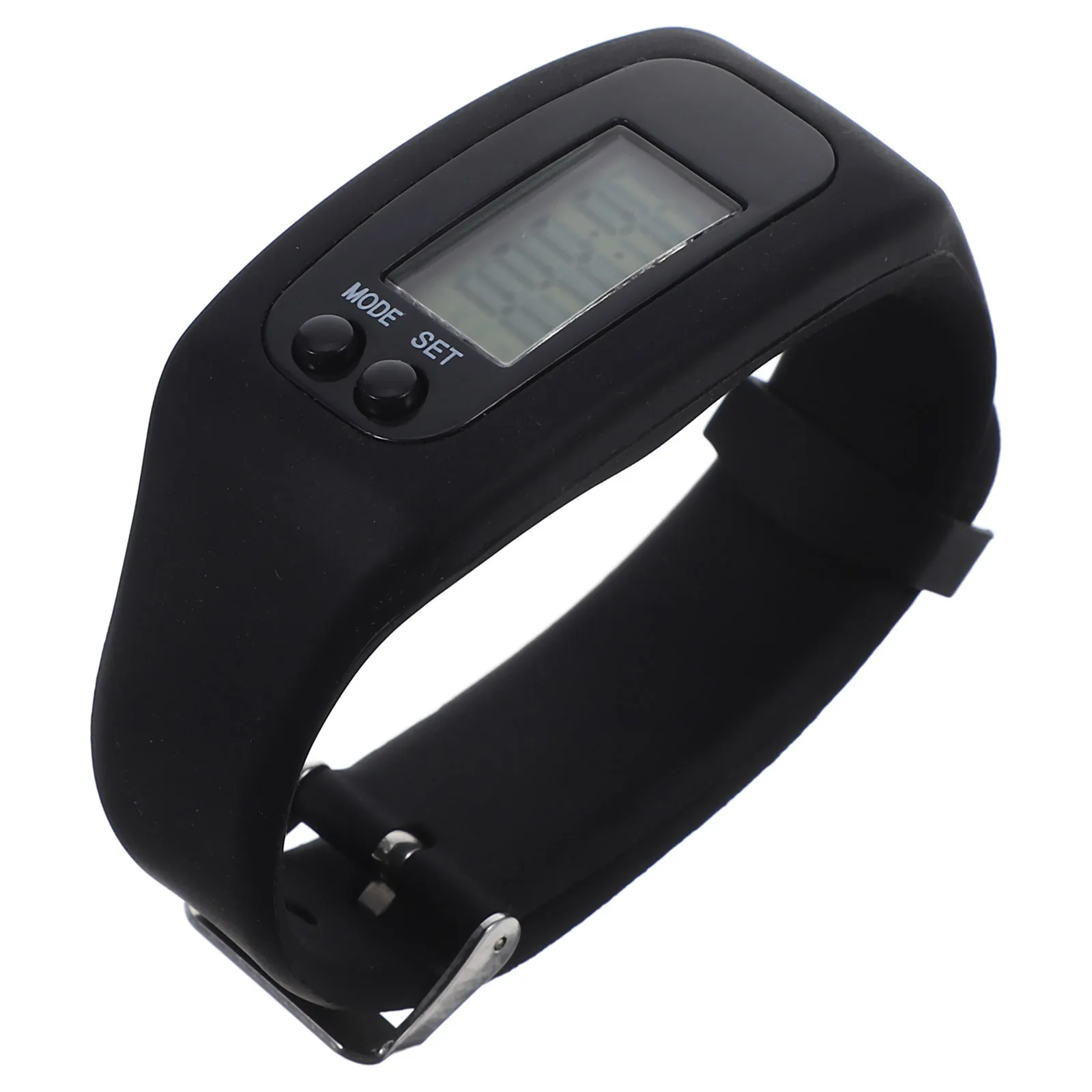 

Led Pedometer Bracelet Watch Fitness Tracker For Steps Calories Mileage Time Sports Outdoor Exercise Black