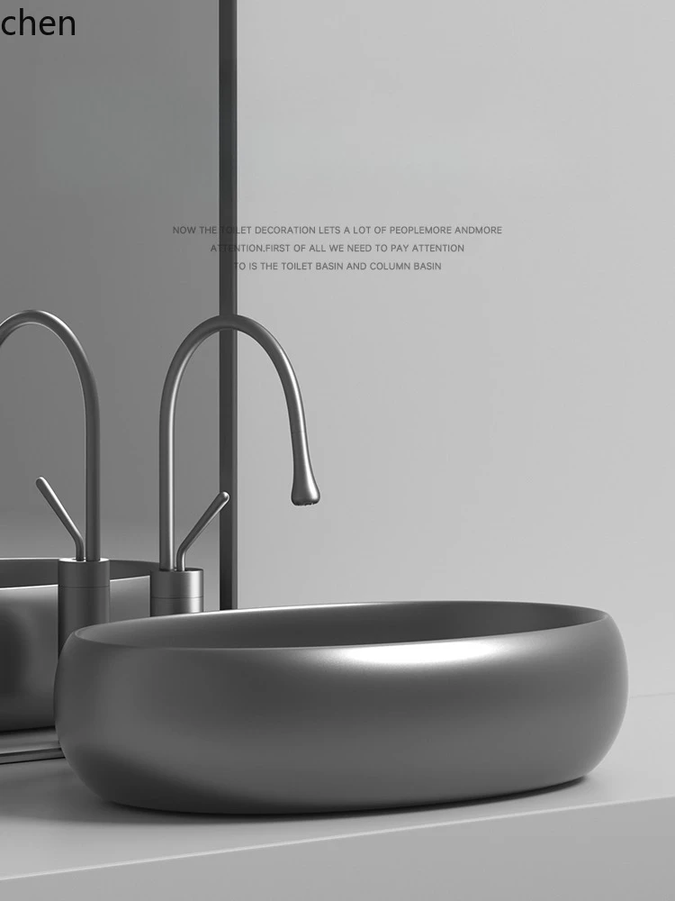 

HXL Oval Countertop Basin Bathroom Ceramic Wash Basin