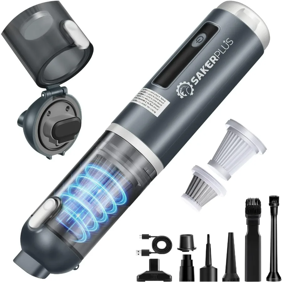 

Мини-пылесос, беспроводной автомобильный пылесос, мини-пылесос 4 в 1, высокая мощность, всасывающий ручной пылесос 16000 PA, портативный пылесос w