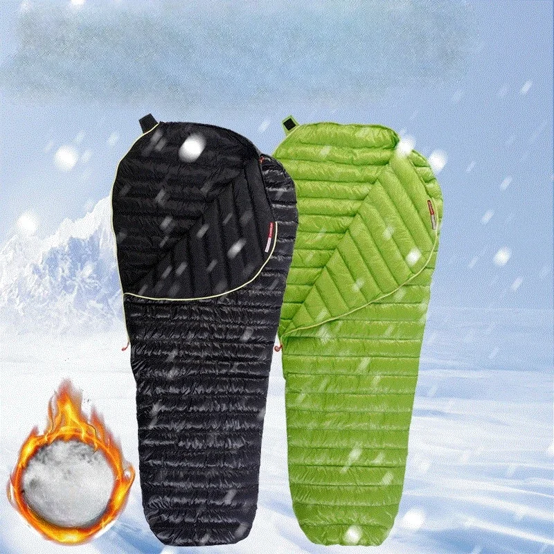 Adult Outdoor Camping Mountaineering Splicing Single Sleeping Bag Customized Goose Down Sleeping Bag