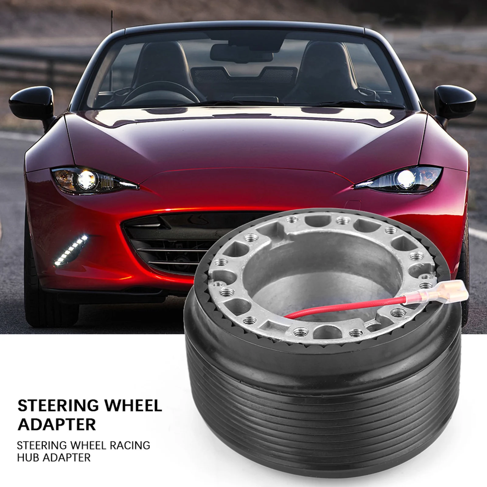 Aluminum 6-Bolt Hole Steering Wheel Racing Hub Adapter for MAZDA 323 MIATA MX3 MX5 MX6