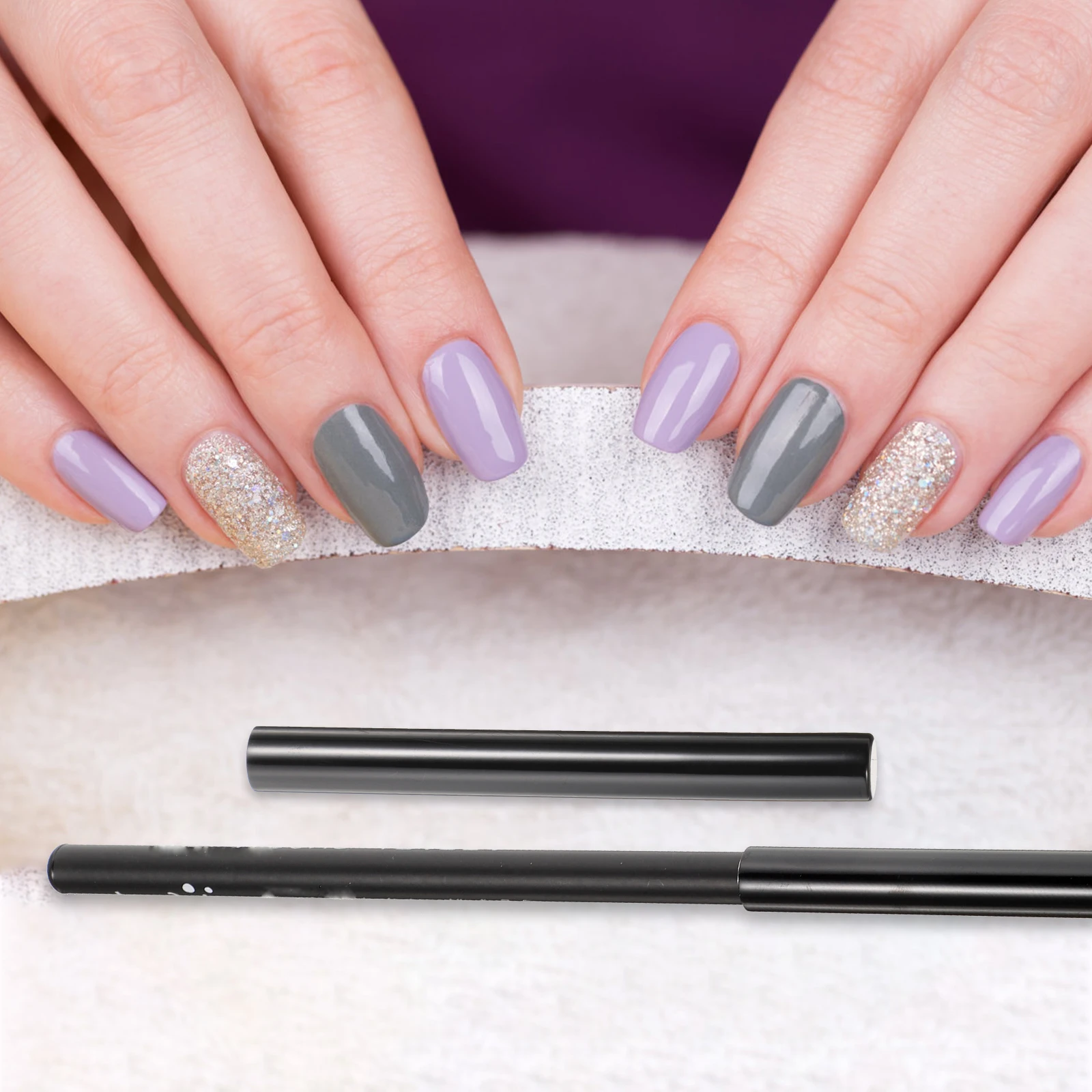 

6 Pcs Transparent Nail Pen Cap Manicure Brush Covers Acrylic Caps