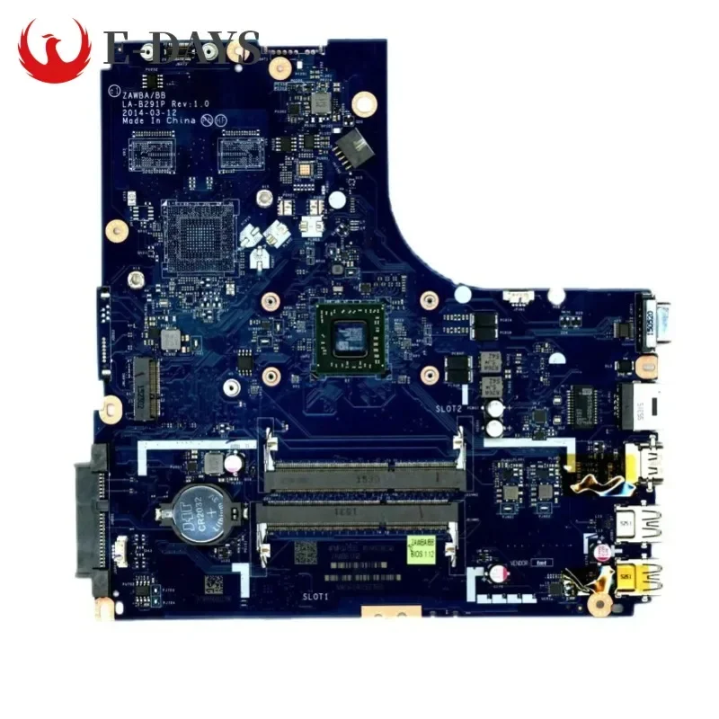 

For Lenovo B50-45 Ideapad Laptop Motherboard LA-B291P Mainboard with E1-6010 AMD 100% Tested Ok